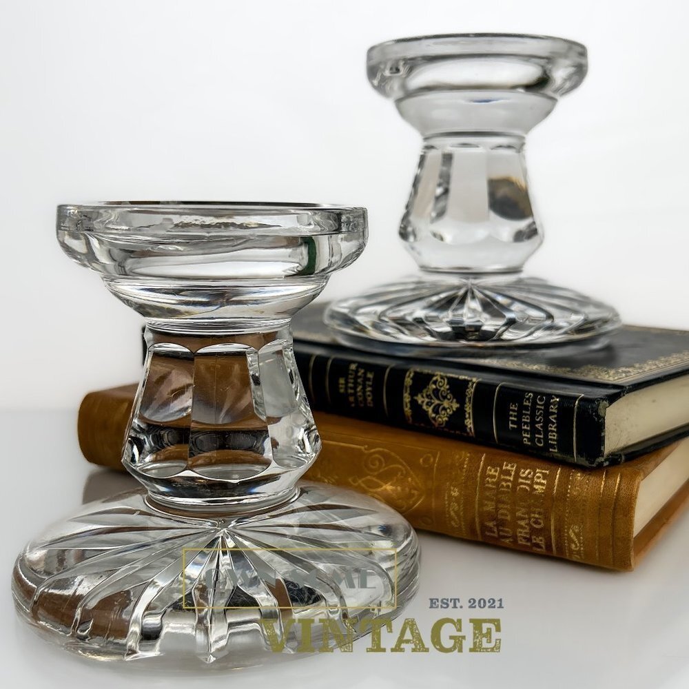 Waterford Crystal Candle Holders | Vintage Crystal Tea Light Holders | Beautiful - Picture 8 of 8